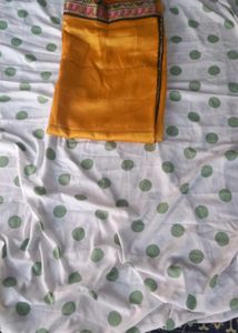Vibrant Yellow Embroidered Saree