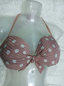 Polka Dot Bikini T💛op with Bow Detail