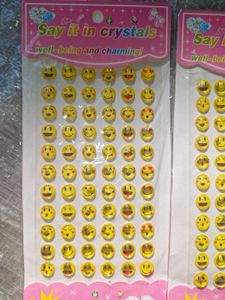Smile emoji Sticker Combo Of 3
