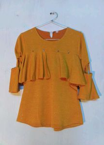Stylish Cut-Out bell Sleeve Top
