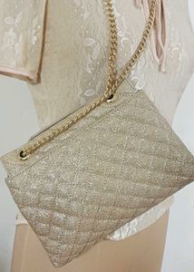 Accessorize Sparkly Gold Quilted Shoulder Bag