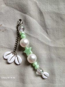 Boho Beaded Star &amp; Shell Keychain