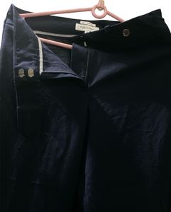 Classic Navy Wide-Leg Trousers
