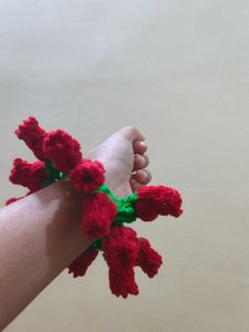 Crochet Flower Hair Tie