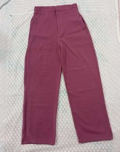 Stylish High-Waisted Mauve Pants