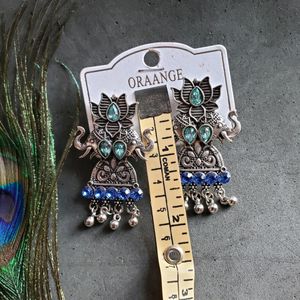 Elephant Lotus Drop Earrings