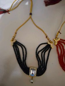 Elegant Beaded Choker Necklace Set