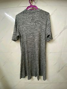 Grey Long Body Hugging Dress
