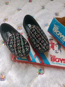 Sparkling Black Boys Shoes 🖤