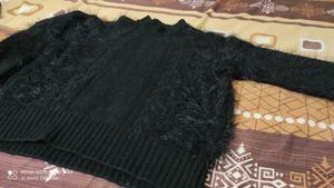 Beautiful Fur Black Sweater... 🥰