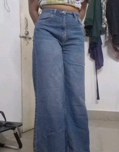 Wide Leg Denim Jeans