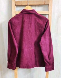 Burgundy Button-Down Shirt size-42