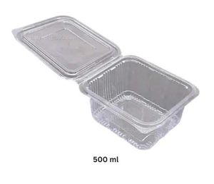 200 pcs Hinged Rectangular Food Containers