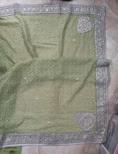 Half-in-1/2 Georgette Saree with Zardosi work
