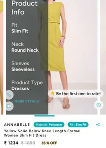 pantaloon Chic Lime Green Sheath Dress