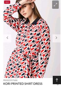 Stylish Printed Shirt Dress
