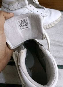 Puma White High-Top Sneakers