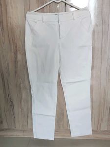 Classic White Cropped Pants