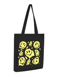 Aesthetic Groovy Smiley Face Tote Bag