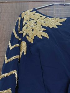 Navy Blue Embellished Gown