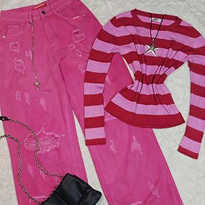 Y2K striped Sweater