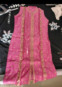 Pink Embroidered Kurta