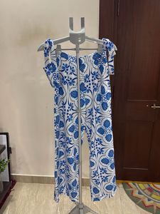 Stylish Blue &amp; White Jumpsuit