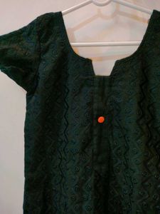 Black embroidery chikankari short Kurti