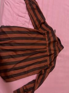 Striped Button-Up Shirt