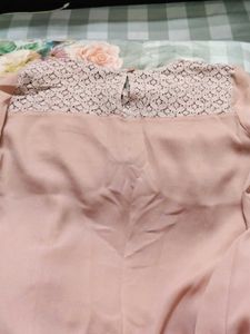 Elegant Pink Lace Blouse