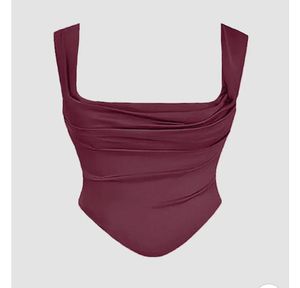 little box Chic Ruched Corset Top