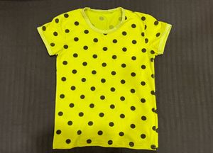 Bright Yellow Polka Dot T-Shirt