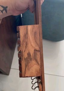 Rustic Wooden Key Holder Wall Organizer