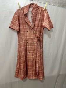 Chic Plaid Double-Breasted Dress