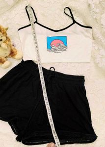Cute Pajama Set - Top &amp; Shorts