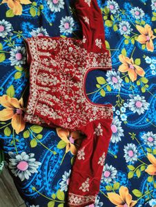 Embroidered Velvet Blouse