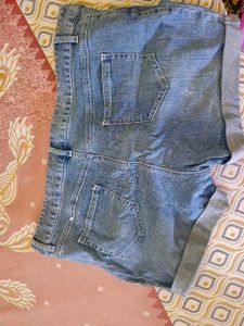 Embellished Denim Shorts