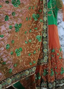 Party Wedding Gown/ Dupatta,