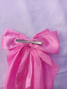 Satin Long Tail Hair Bow  Clip