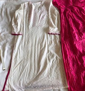 Vibrant Pink &amp; white  Patiala Salwar