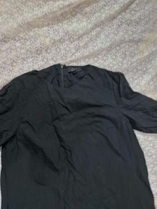 Chic Black Puff Sleeve A-Line Dress