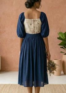 Stylish Blue Midi Dress