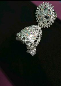 Stunning Silver Jhumka Earrings