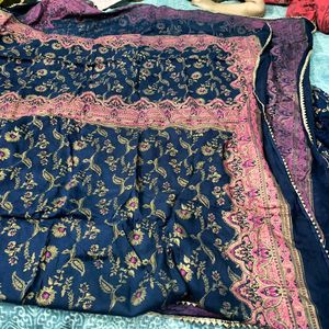 Beautiful Navy blue Anarkali set