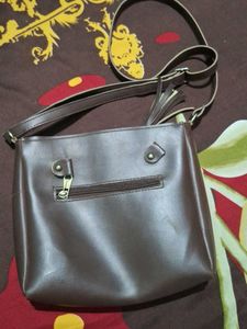 Forever Young Brown Striped Handbag