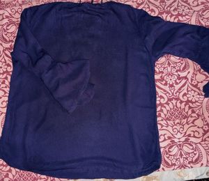 Navy Blue Kurta with Tassel Detail