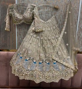 Exquisite Peacock Embroidered Lehenga Choli Set