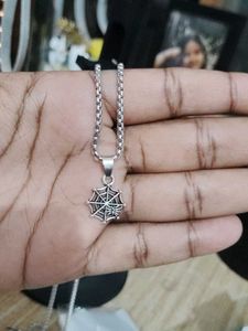 Spiderweb Pendant Necklace