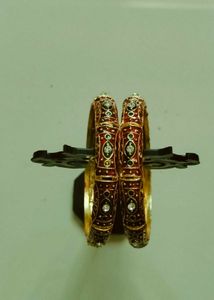 Festive gemstone bangles