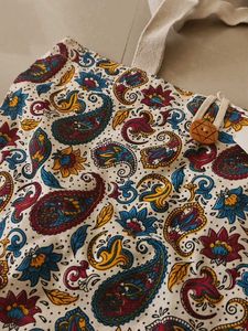 Boho Paisley Print Tote Bag